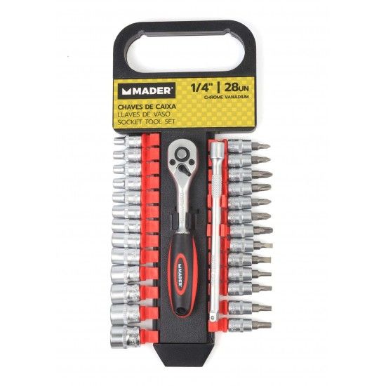 Mala ferramentas ¼ Chrome Vanadium 28pç refª 61179 MADER Mala ferramentas ¼ Chrome Vanadium 28pç refª 61179 MADER