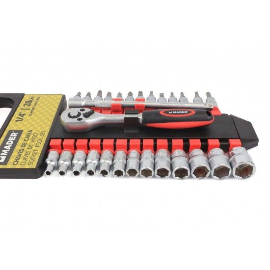 Mala ferramentas ¼ Chrome Vanadium 28pç refª 61179 MADER Mala ferramentas ¼ Chrome Vanadium 28pç refª 61179 MADER