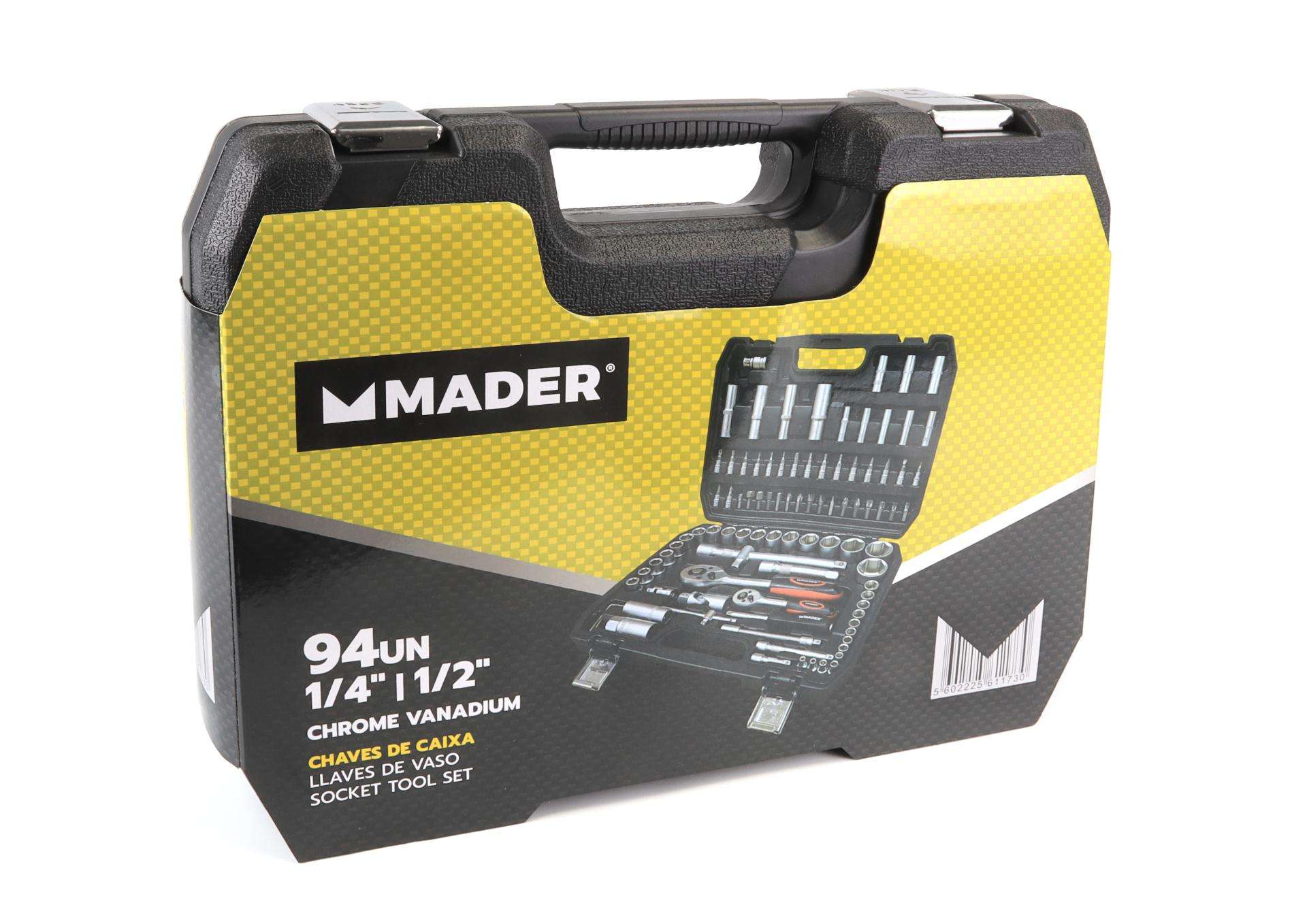 Mala ferramentas Chrome Vanadium 94pç refª 61173 MADER