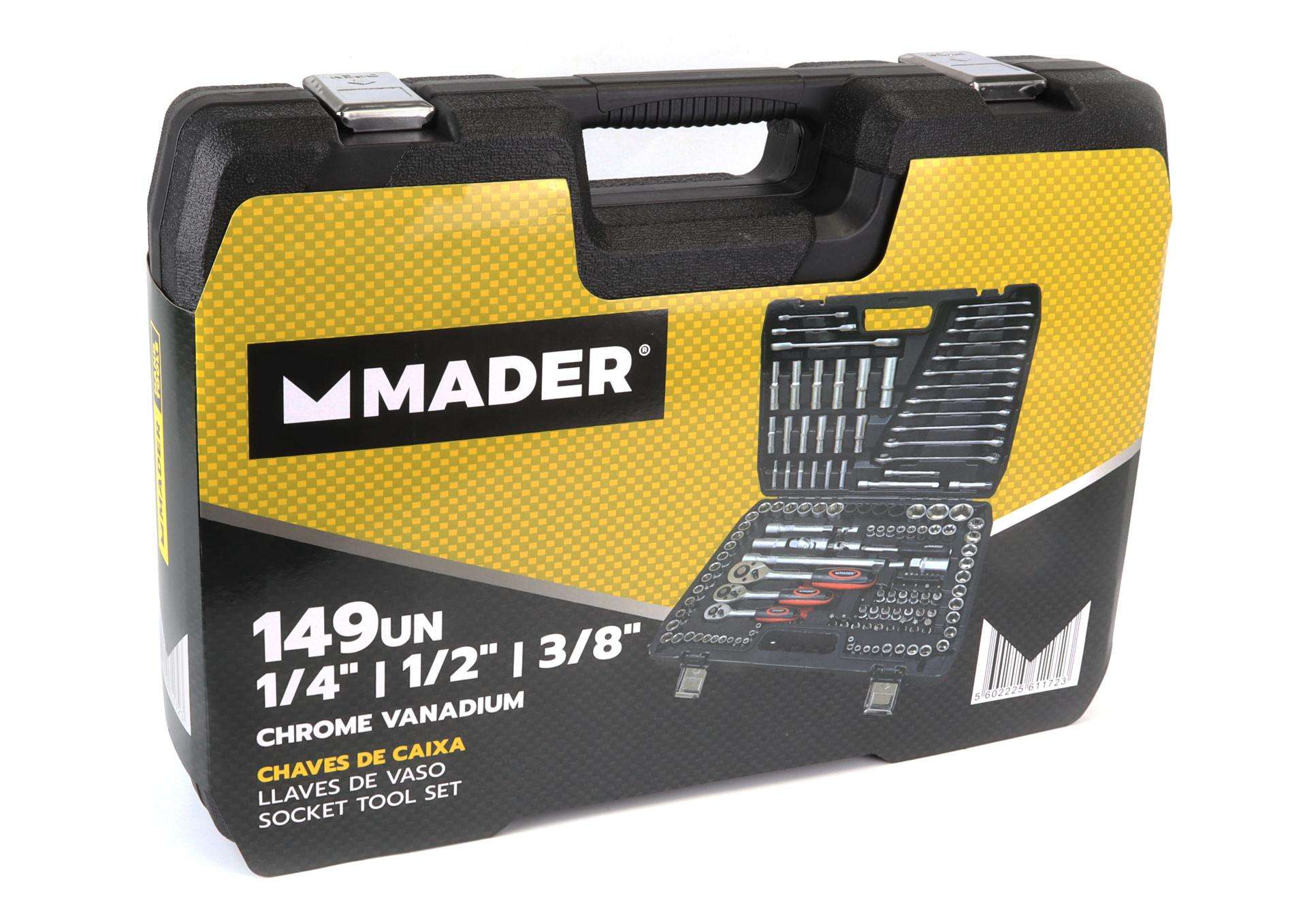 Mala ferramentas Chrome Vanadium 149pç refª 61172 MADER