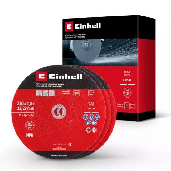 Pack discos 230x2mm p/inox 3p� ref� 49711523 Einhell