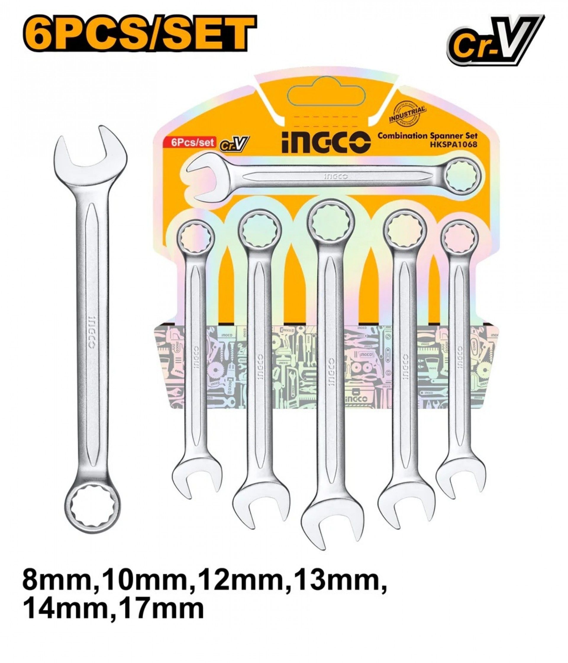 Conjunto misto 6 chaves boca luneta refª HKSPA1068 IngCo