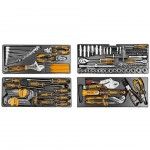 Conjunto 132 ferramentas com mala metálica 4 gavetas refª HTCS221321 IngCo Conjunto 132 ferramentas com mala metálica 4 gavetas refª HTCS221321 IngCo