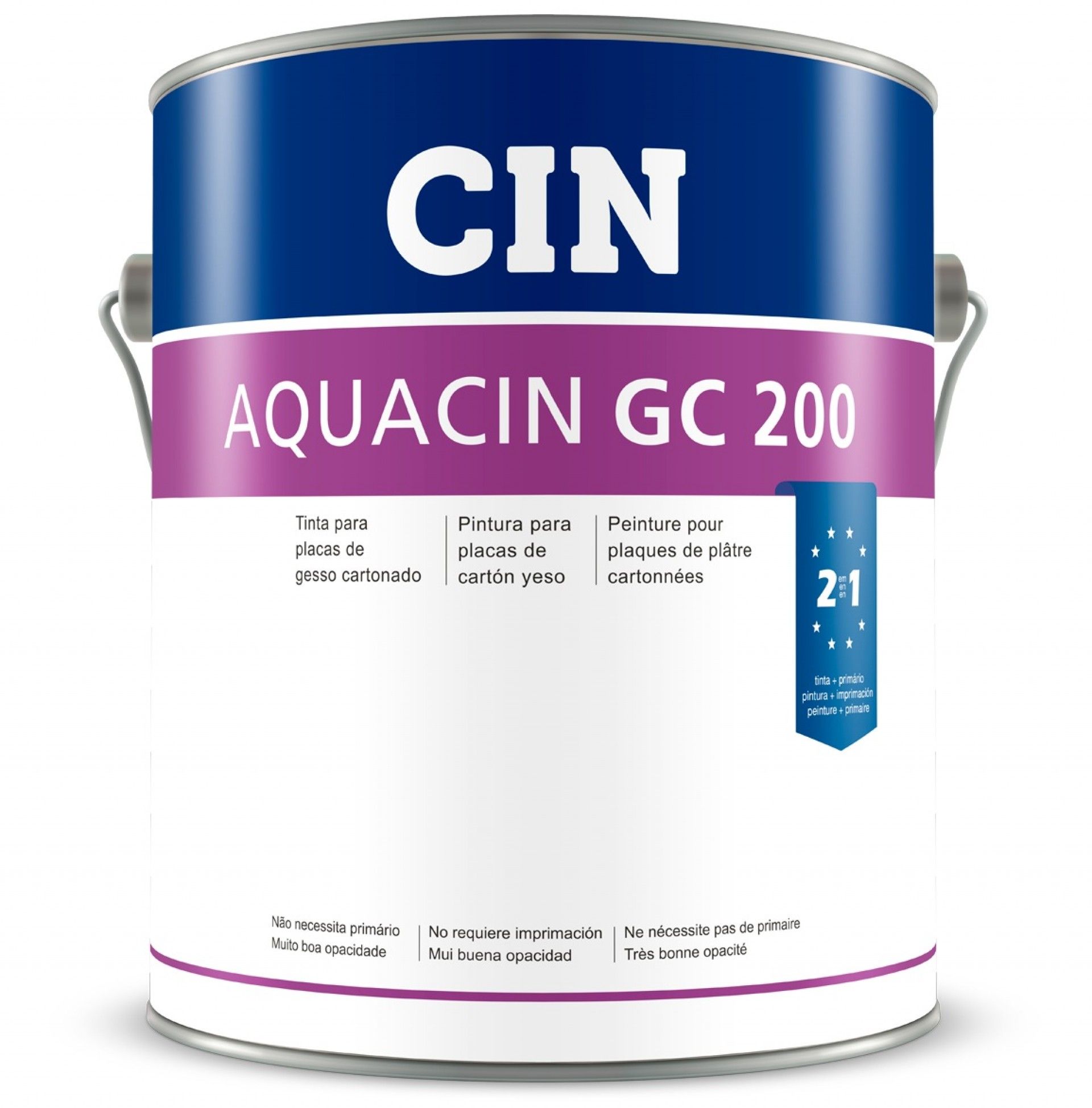 Tinta Aquacin GC200 Branco mate 15+3L refª 10-320 CIN