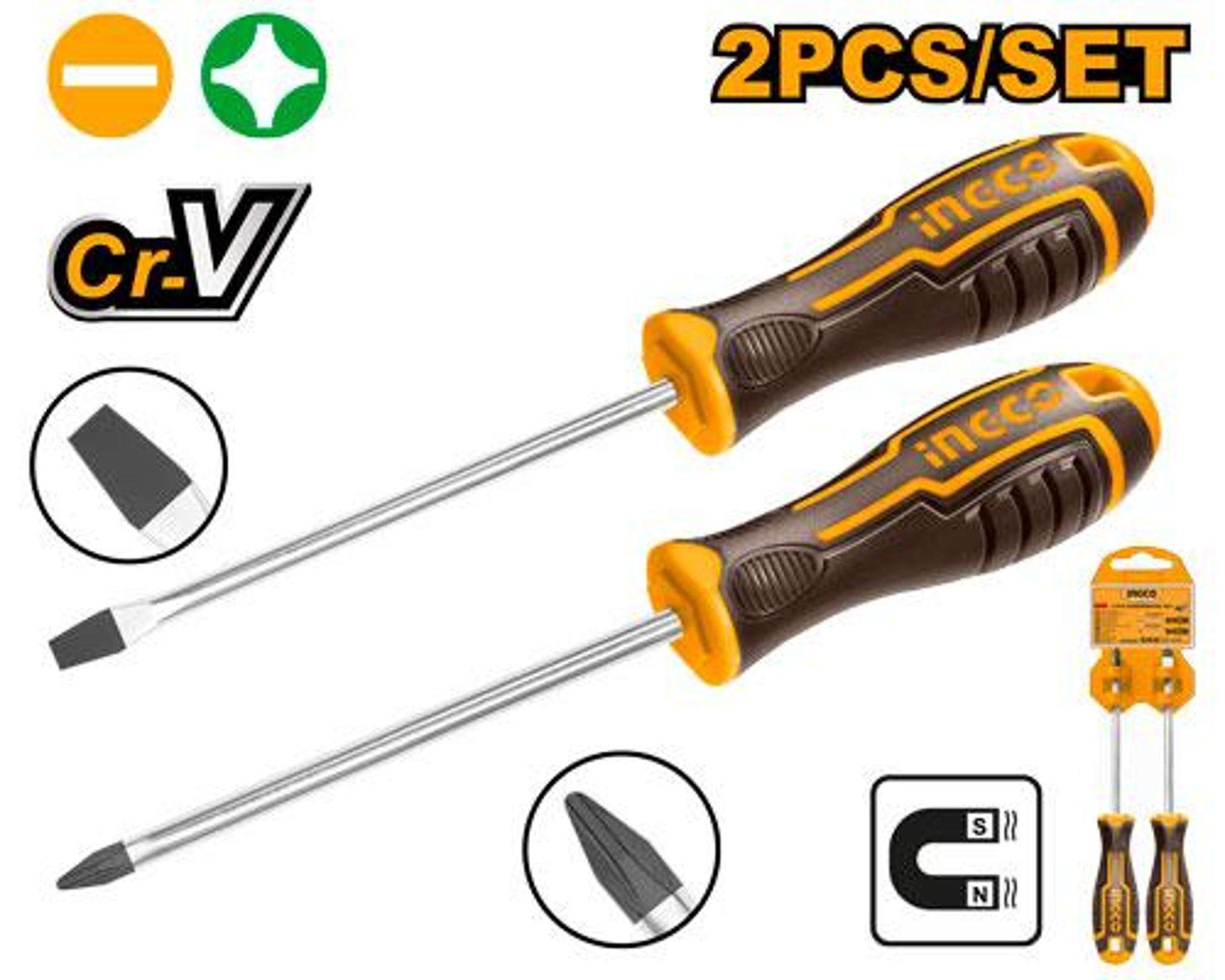 Conj. 2 chaves de fenda & estrela , sl 6,5x6x100mm (p) refª HKSD0248 IngCo