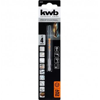 Broca 4mm MultiCut ¼ refª 49048440 Kwb Broca 4mm MultiCut ¼ refª 49048440 Kwb