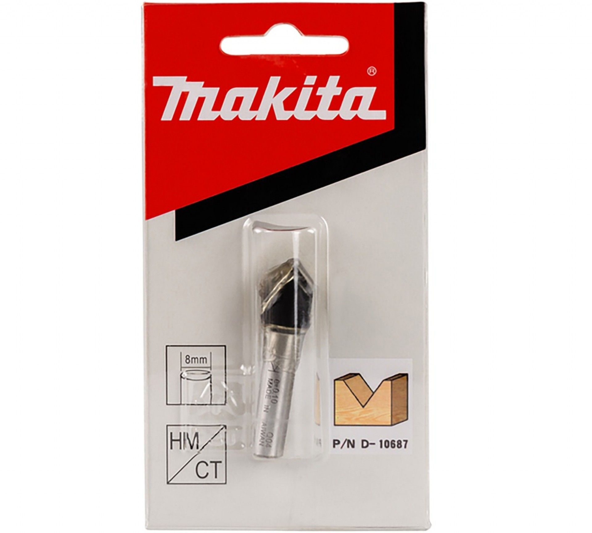 Fresa biseladora 12.7mm enc 8mm 90º refª D-10687 Makita