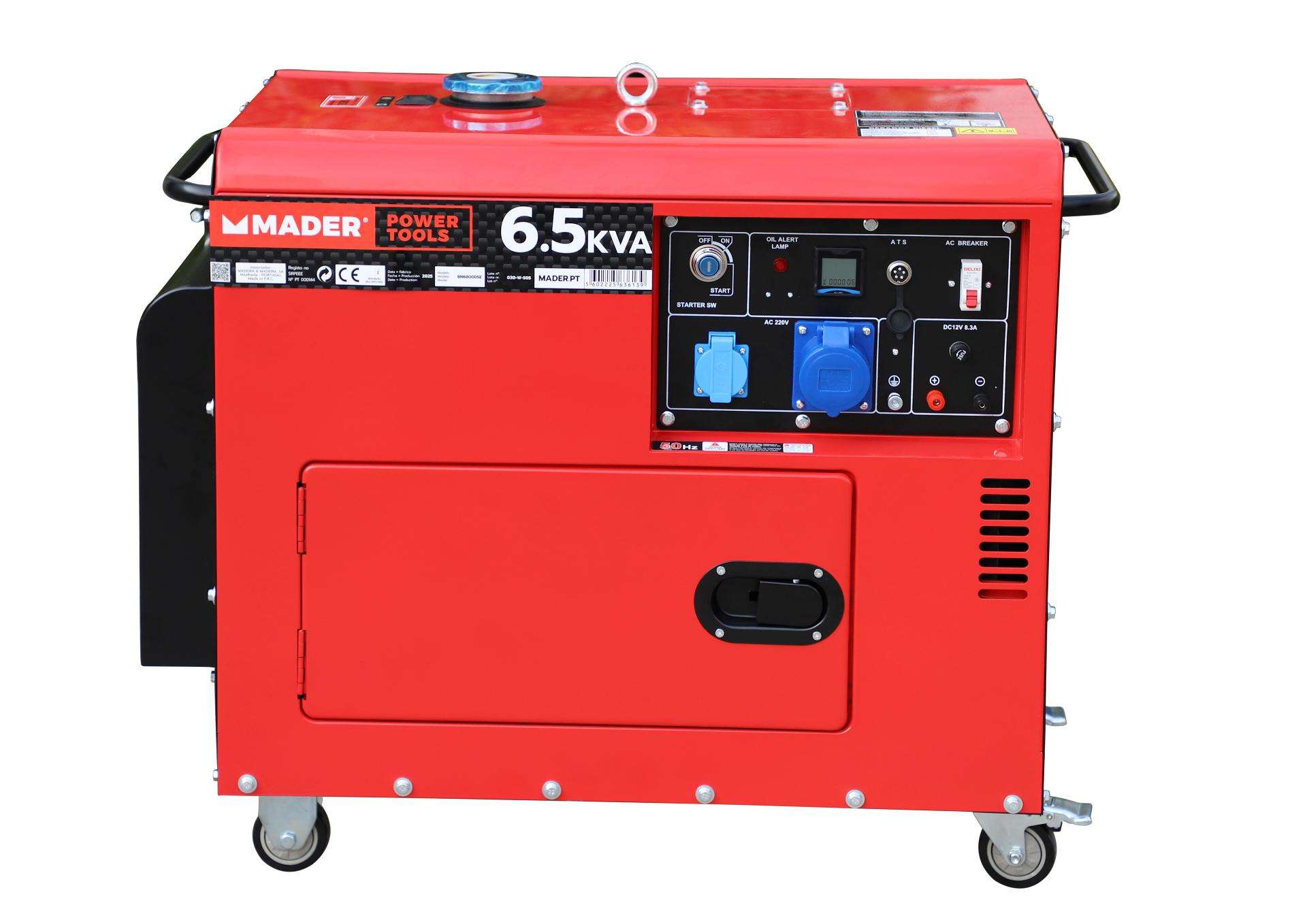 Gerador, Diesel, Monofásico, 6kVA refª 63613 MADER