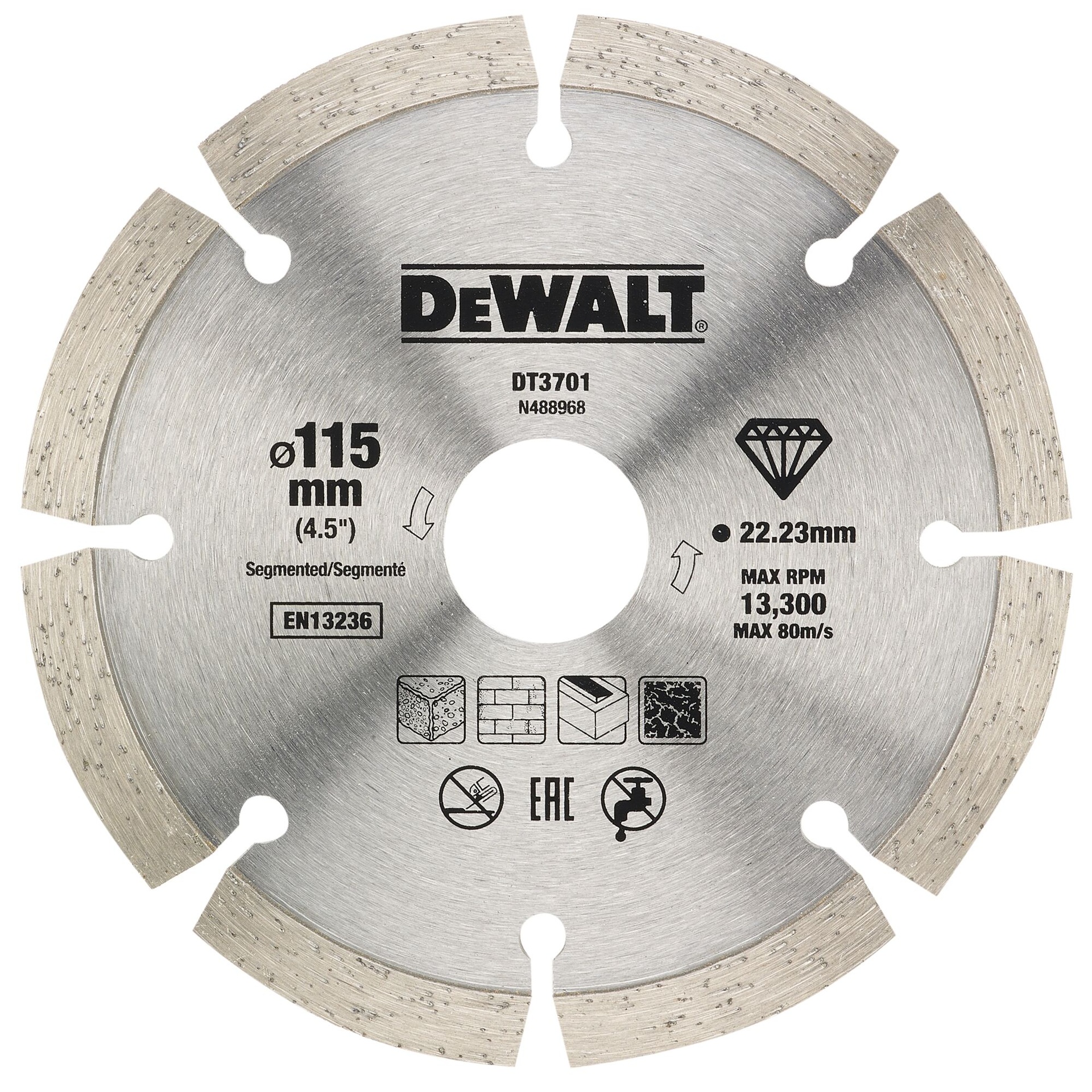 Disco diamantado segmentado 125mm 2 unidades refª DT20455-QZ DEWALT
