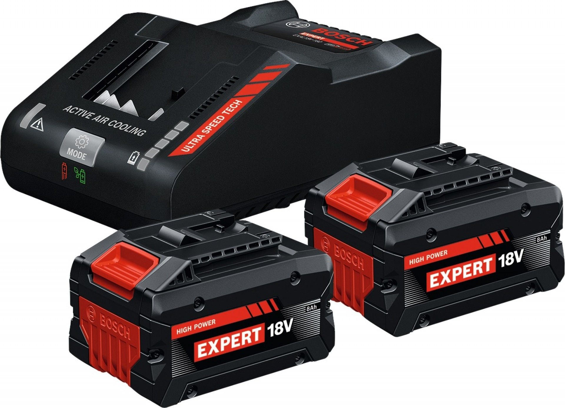 Kit 2aBat EXBA18V-80 8.0Ah + carregador EXAL18V-160 Professional refª 1600A0373T BOSCH