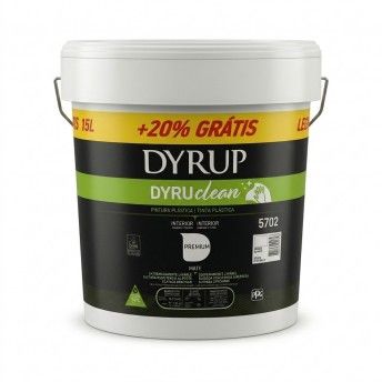 Tinta DyruClean Promo 15+3L Branco Mate refª 5702-800-15 DYRUP Tinta DyruClean Promo 15+3L Branco Mate refª 5702-800-15 DYRUP