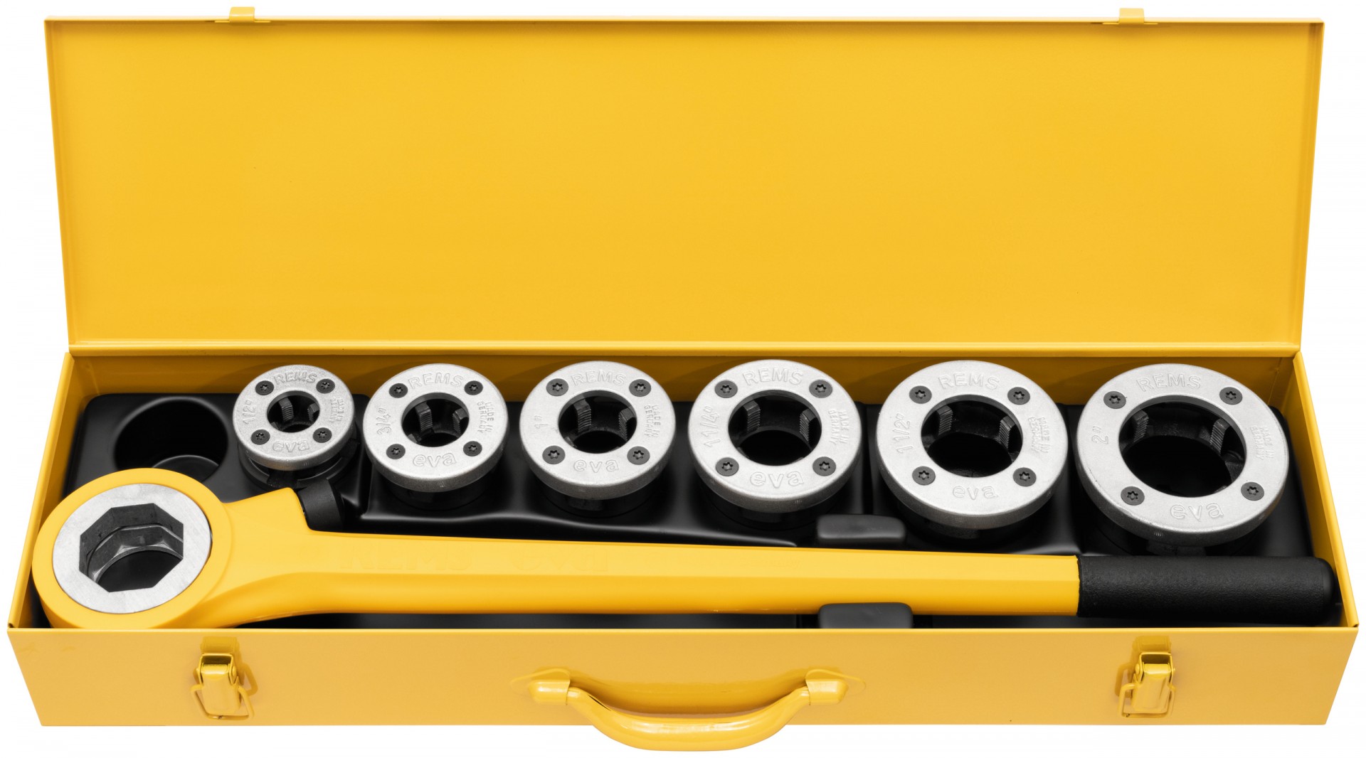 Kit Tarracha EVA + Caçonetes (½)+( ¾)+(1)+(1 ¼)+(1 ½)+(2) refª 520017 REMS