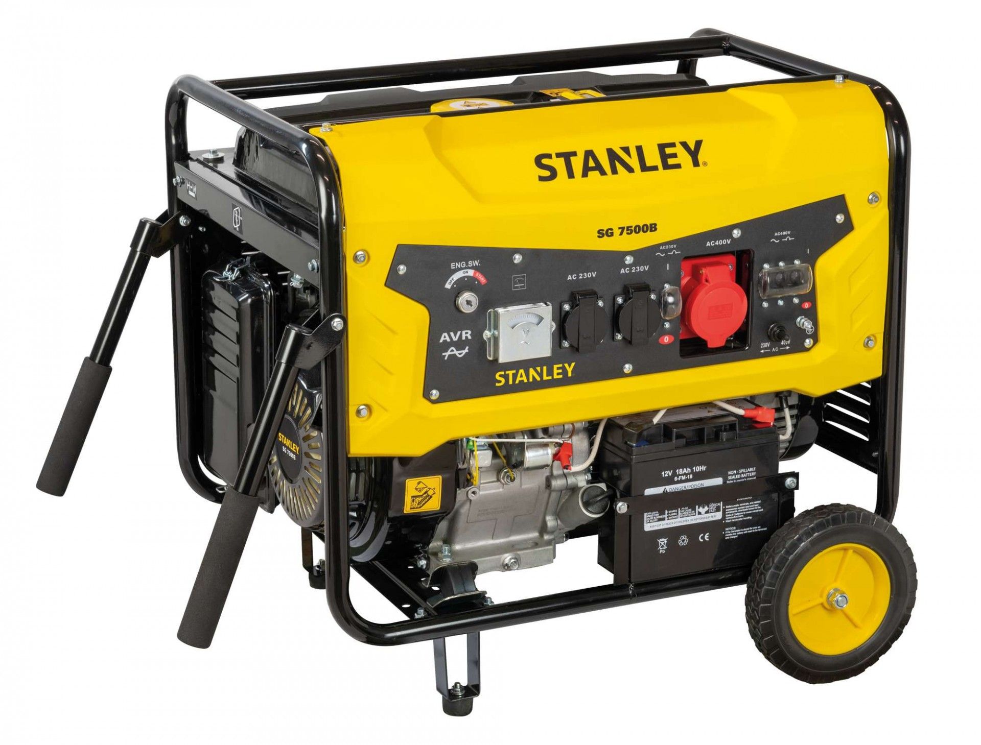 Gerador trifásico 18Hp 7500w AVR refª SG7500 STANLEY