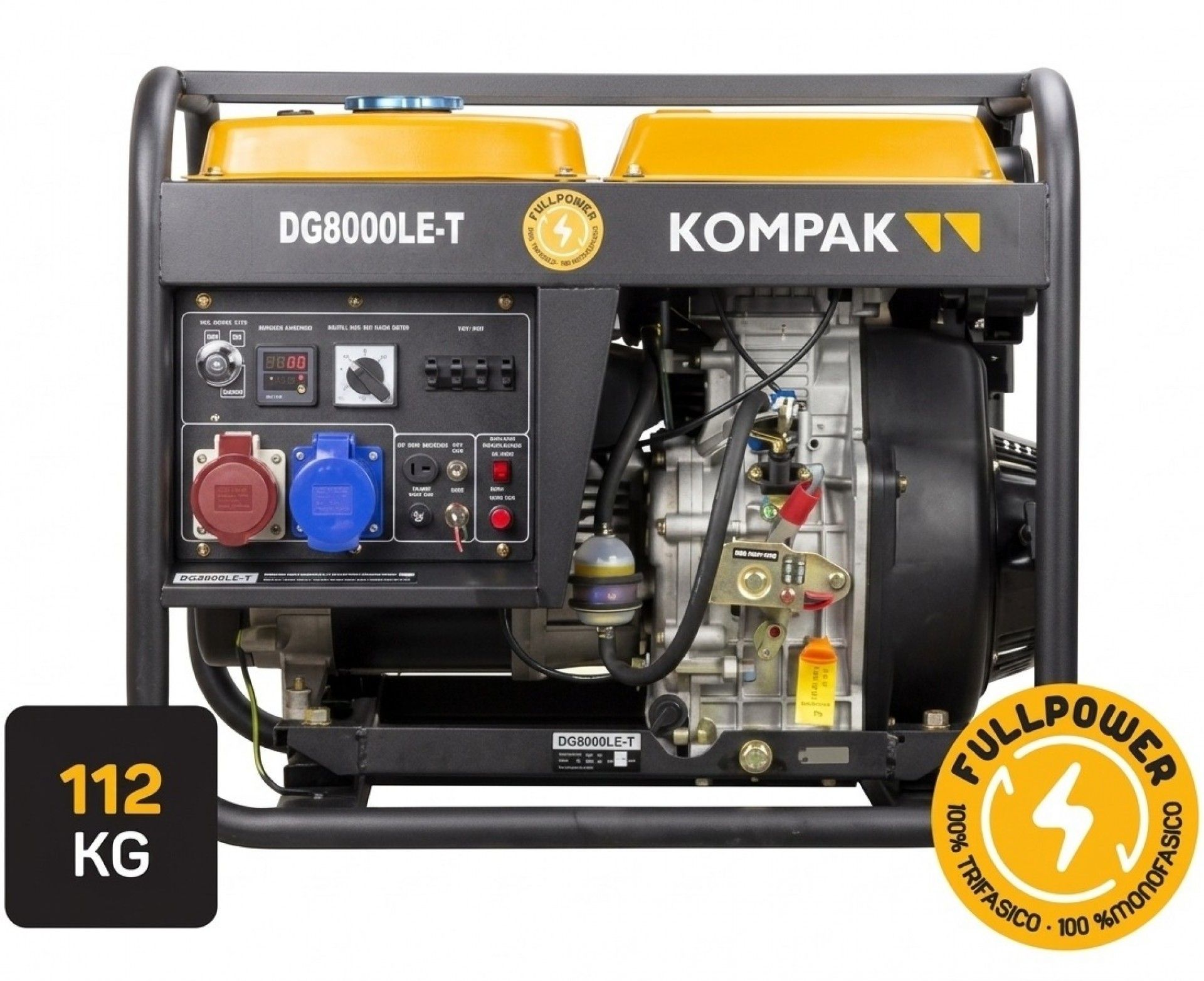 Gerador diesel 8.1Kw 13Hp refª KP-8000LE-T Kompak
