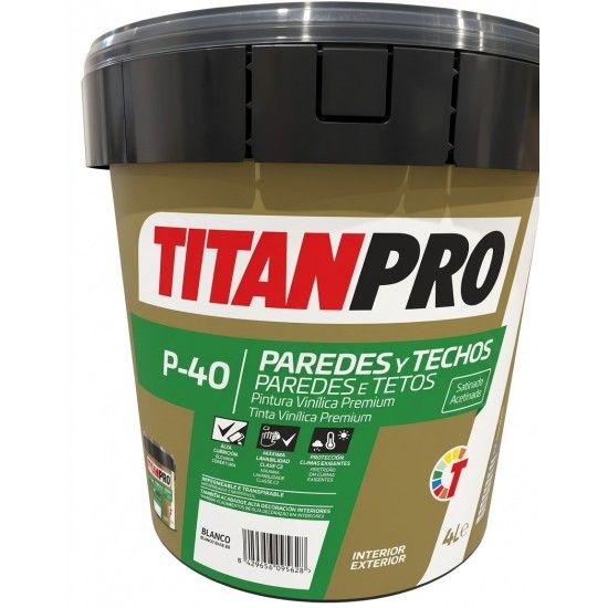 TitanPro P-40 paredes e tetos acetinada Branco 4L ref� 5985082 Titan