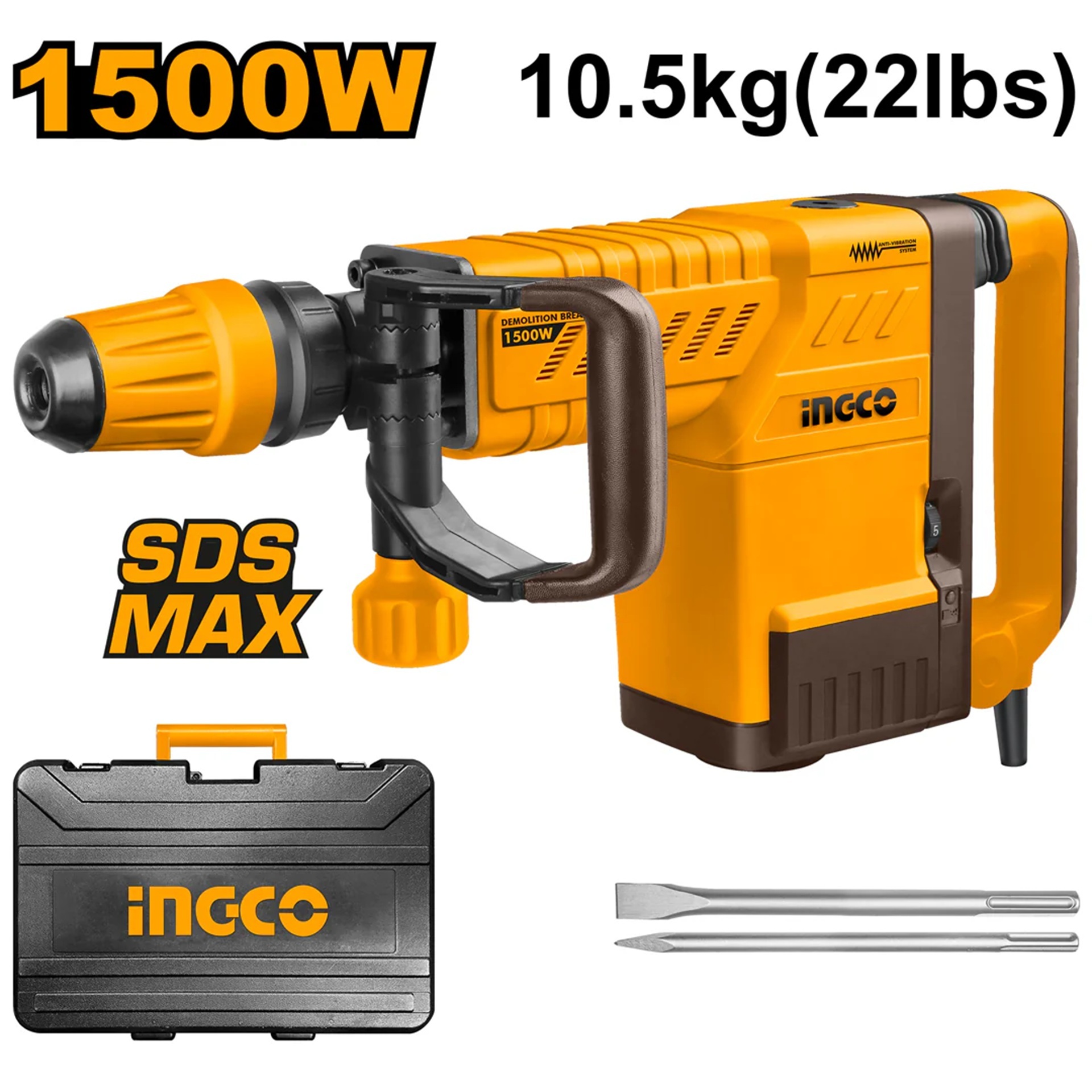 Martelo Demolidor 1500W SDS MAX refª PDB15006 Ingco