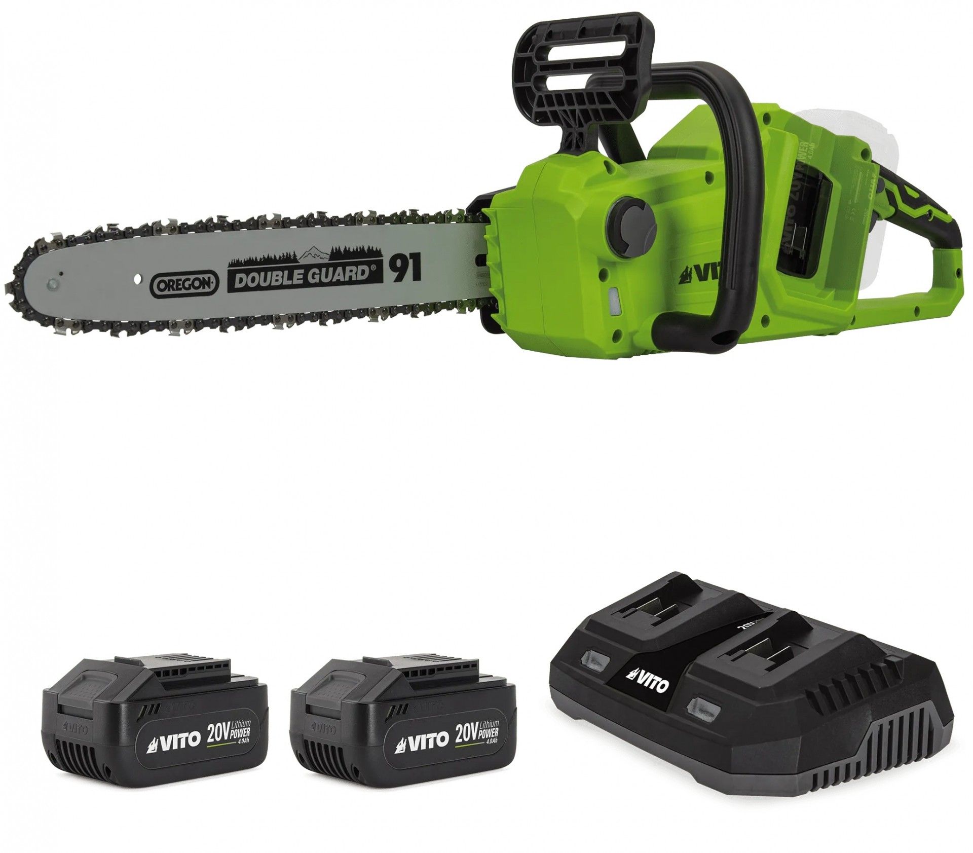 Electrosserra Bushless 2x4.0Ah c/carregador duplo refª VIBCEBSFL402B4CD VITO