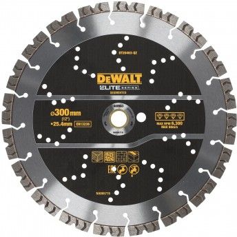 Disco Diamante Elite 300mm Multi-usos refª DT20463-QZ DEWALT Disco Diamante Elite 300mm Multi-usos refª DT20463-QZ DEWALT