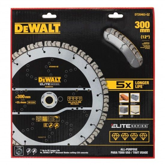 Disco Diamante Elite 300mm Multi-usos refª DT20463-QZ DEWALT Disco Diamante Elite 300mm Multi-usos refª DT20463-QZ DEWALT