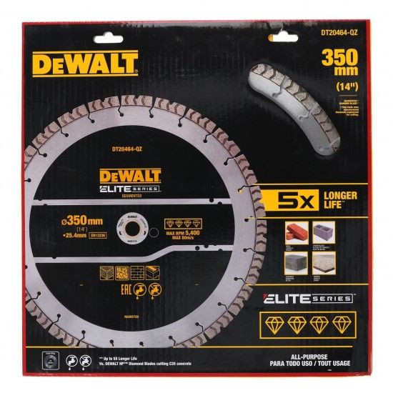 Disco Diamante Elite 350mm Multi-usos refª DT20464-QZ DEWALT Disco Diamante Elite 350mm Multi-usos refª DT20464-QZ DEWALT