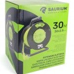 Extensão Elétrica, Enrolador Metálico, com Tampas, 30m, 3G x 2,5mm² refª 89298 SAURIUM Extensão Elétrica, Enrolador Metálico, com Tampas, 30m, 3G x 2,5mm² refª 89298 SAURIUM