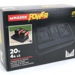 Carregador para Bateria, Duplo, 20V, 2x4A - MADER POWER® refª 74700 MADER Carregador para Bateria, Duplo, 20V, 2x4A - MADER POWER® refª 74700 MADER