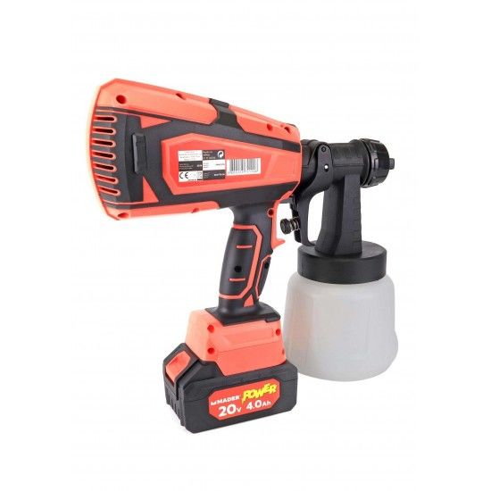 Pistola de Pintura, a Bateria, 18V, 1L - MADER POWER® refª 74120 MADER Pistola de Pintura, a Bateria, 18V, 1L - MADER POWER® refª 74120 MADER