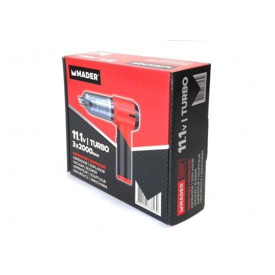 Aspirador / Soprador Turbo,3x2Ah, 11.1V - MADER POWER® refª 73823 MADER Aspirador / Soprador Turbo,3x2Ah, 11.1V - MADER POWER® refª 73823 MADER
