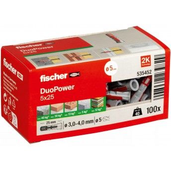 Bucha DuoPower 5x25mm 100p� ref� 535452 FISCHER