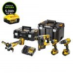 Kit Combo 4 18V Máquinas DCD805 + DCF850 + DCG405 + DCH273 + oferta extra 1 Bateria 5Ah DCB184 refª Kit Combo 4 18V Máquinas DCD805 + DCF850 + DCG405 + DCH273 + oferta extra 1 Bateria 5Ah DCB184 refª