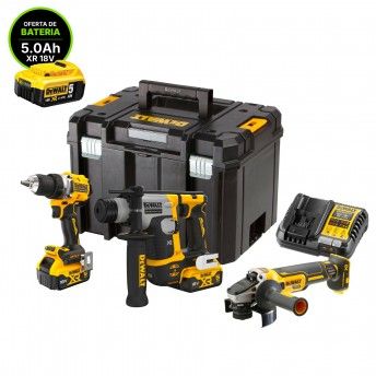 KIT Aparafusadora [DCD800] + Rebarbadora [DCG405] +Martelo [DCH172] + oferta extra 1 Bateria 5Ah DCB