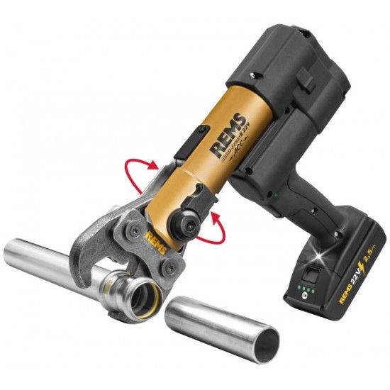 Kit prensadora Akku-Press E 22V ACC Oro Bateria 2.5Ah, carregador, L-box [576017 RG220]+ Hoddie  ref