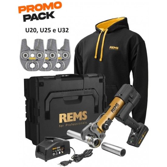 Kit prensadora Akku-Press E 22V ACC Oro Bateria 2.5Ah, carregador, L-box [576017 RG220]+ 3Tenazes (U