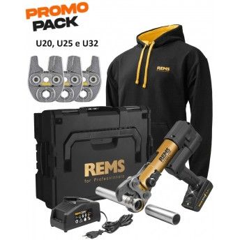 Kit prensadora Akku-Press E 22V ACC Oro Bateria 2.5Ah, carregador, L-box [576017 RG220]+ 3Tenazes (U