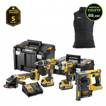 KIT Aparafusadoras DCD796 + DCF887 + Rebarbadora DCG405 + Martelo DCH273N c/3 baterias 5.0Ah e 2 mal KIT Aparafusadoras DCD796 + DCF887 + Rebarbadora DCG405 + Martelo DCH273N c/3 baterias 5.0Ah e 2 mal