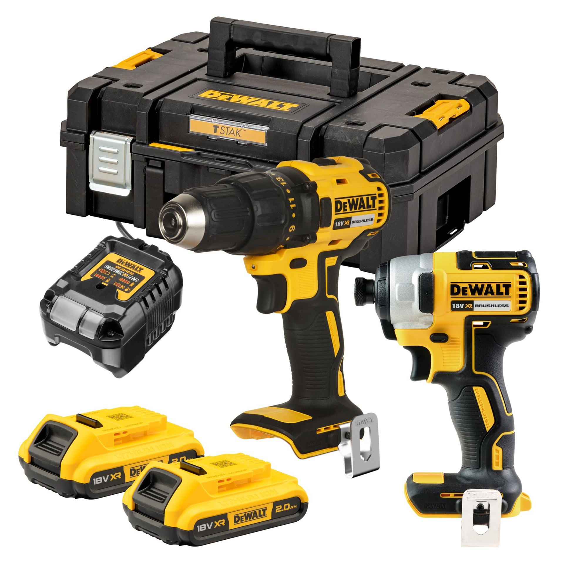 Kit Aparafusadoras DCD777 + DCF787 + 2 Baterias 2.0Ah XR refª DCK2059D2T-QW DEWALT