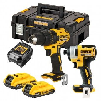 Kit Aparafusadoras DCD777 + DCF787 + 2 Baterias 2.0Ah XR refª DCK2059D2T-QW DEWALT Kit Aparafusadoras DCD777 + DCF787 + 2 Baterias 2.0Ah XR refª DCK2059D2T-QW DEWALT