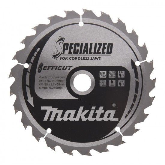 Disco Serra Circular Madeira 165x20mm 25T refª B-62985 Makita Disco Serra Circular Madeira 165x20mm 25T refª B-62985 Makita