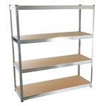 Estante Metal, 4 Prateleiras de MDF refª 65679 MADER Estante Metal, 4 Prateleiras de MDF refª 65679 MADER