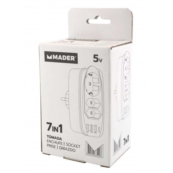 Tomada, 7IN1, 5V refª 68590 MADER Tomada, 7IN1, 5V refª 68590 MADER