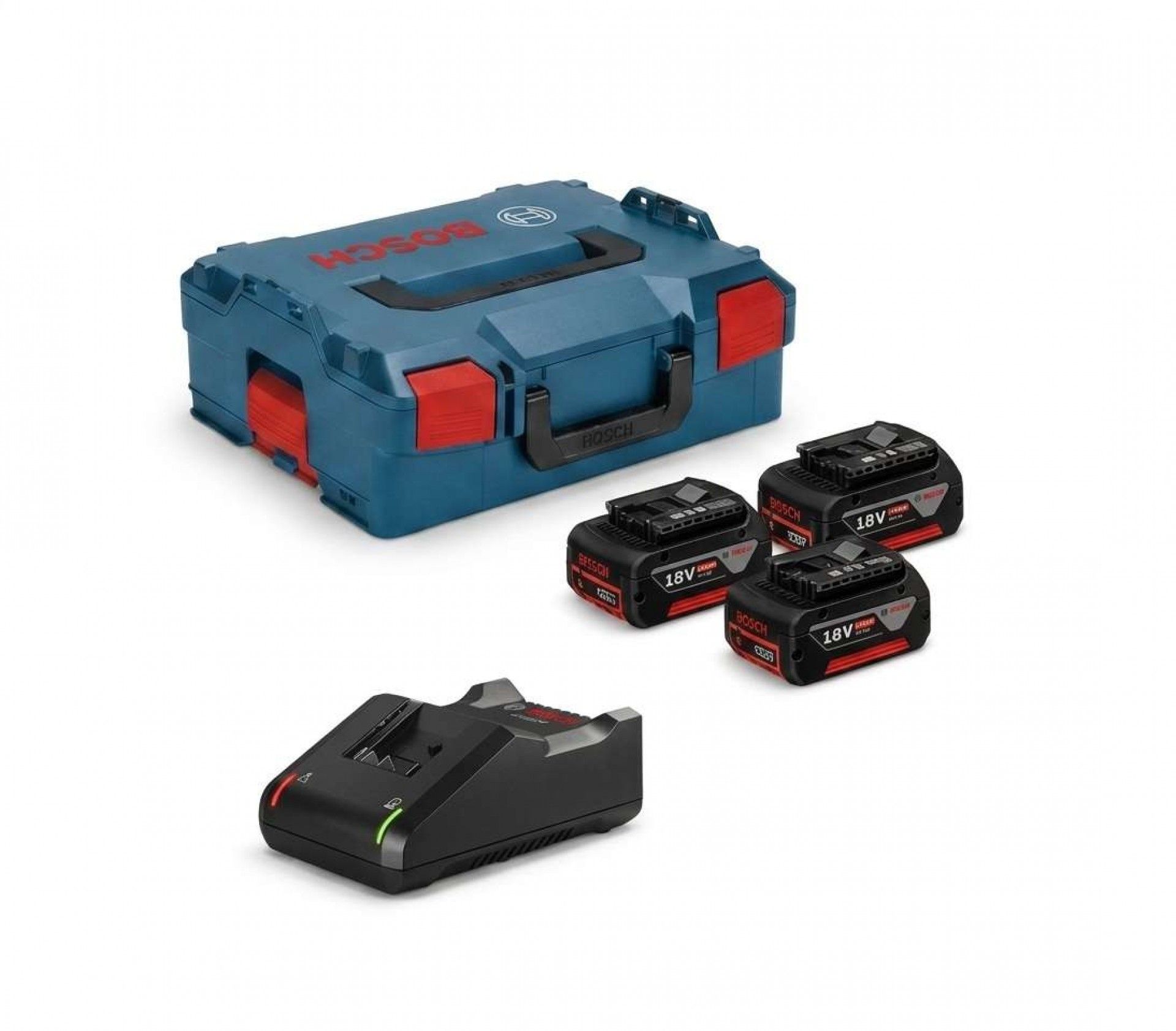 Kit 3x Bateria 18V 5.0Ah + Carregador 18V + Mala L-Boxx refª 0615990L3T BOSCH