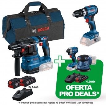 Kit de 2 ferramentas 18V: GSB 18V-45 + GBH 18V-22 + 2x4.0Ah + GAL 18V-40 (C) Professional + Oferta P Kit de 2 ferramentas 18V: GSB 18V-45 + GBH 18V-22 + 2x4.0Ah + GAL 18V-40 (C) Professional + Oferta P