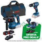 Kit de 2 ferramentas 18V: GSB 18V-45 + GBH 18V-22 + 2x4.0Ah + GAL 18V-40 (C) Professional + Oferta P