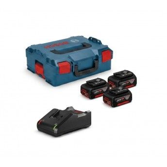 Kit 3x Bateria 18V 5.0Ah + Carregador 18V + Mala L-Boxx refª 0615990L3T BOSCH Kit 3x Bateria 18V 5.0Ah + Carregador 18V + Mala L-Boxx refª 0615990L3T BOSCH