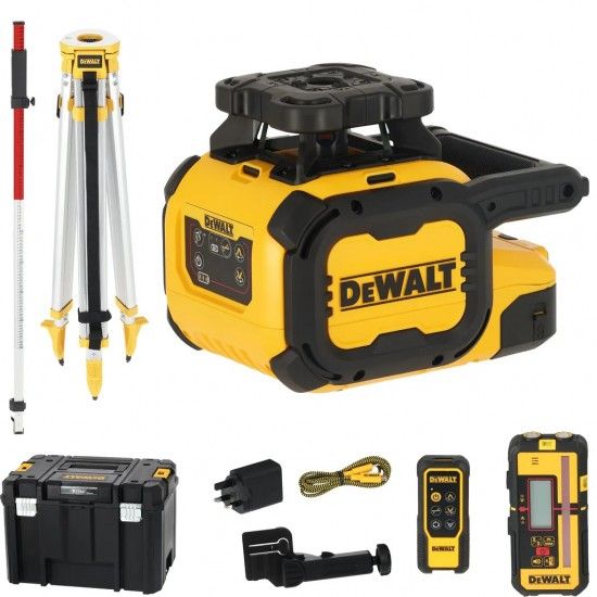 Kit Laser Rotativo Vermelho + Tripé + Régua refª DCLE15211RL-QW Dewalt Kit Laser Rotativo Vermelho + Tripé + Régua refª DCLE15211RL-QW Dewalt