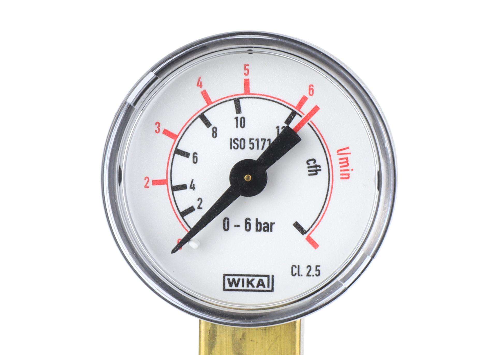 Redutor de pressão c/manometro Oxy-215320 Co2/Ar refª 67009 MADER