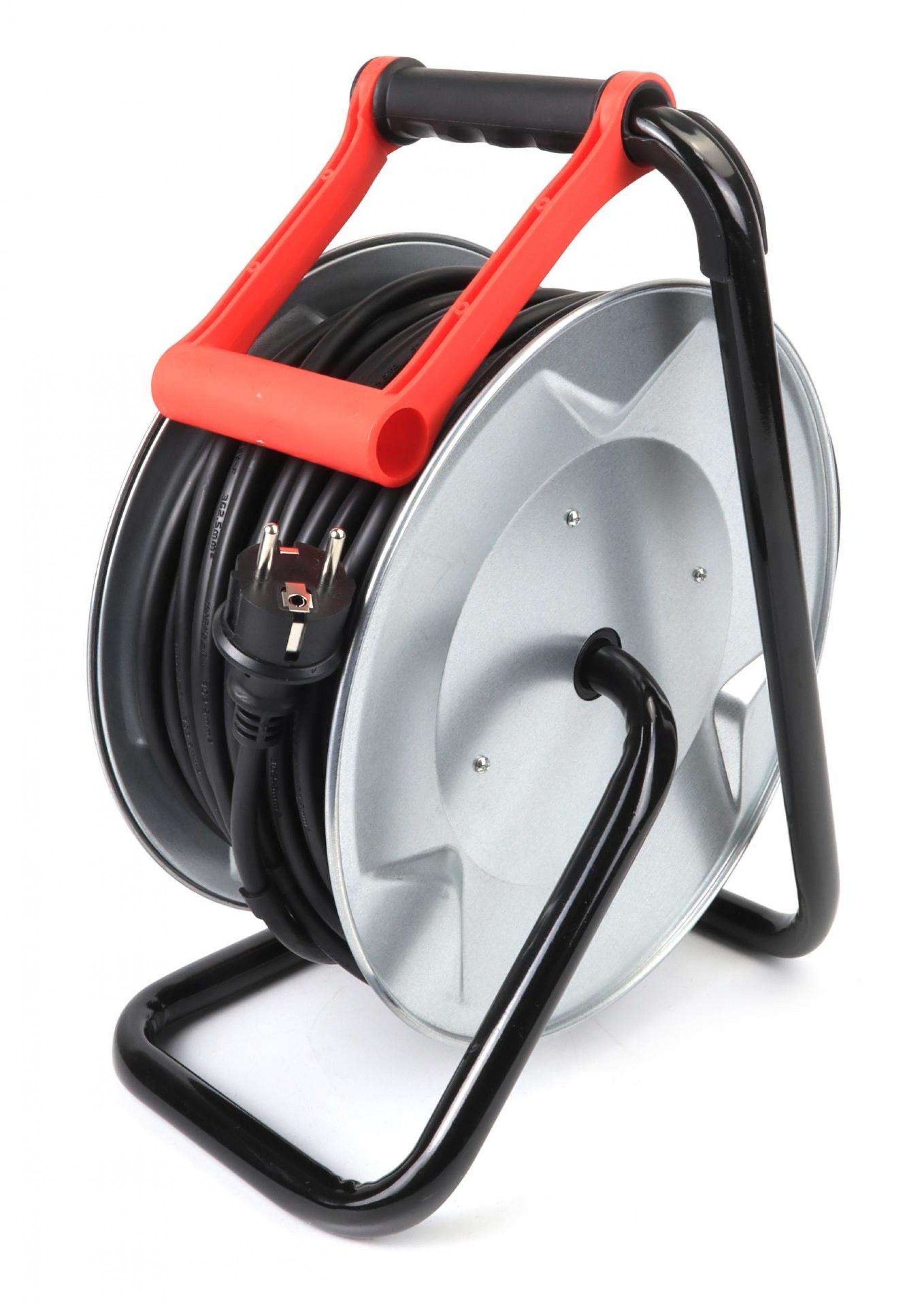 Extensão Elétrica, Enrolador Metal, 40m, 3G2,5mm² refª 63886 MADER