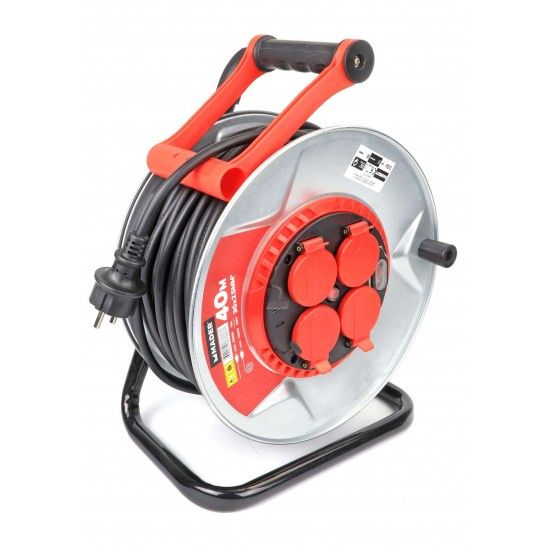 Extens�o El�trica, Enrolador Metal, 40m, 3G2,5mm� ref� 63886 MADER