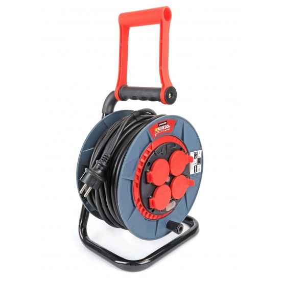 Extensão Elétrica, Enrolador Plástico, 30m, 3G2,5mm² refª 63884 MADER Extensão Elétrica, Enrolador Plástico, 30m, 3G2,5mm² refª 63884 MADER