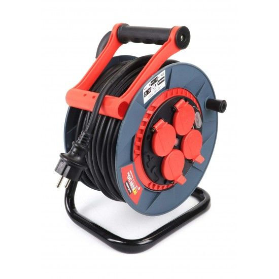 Extensão Elétrica, Enrolador Plástico, 30m, 3G2,5mm² refª 63884 MADER Extensão Elétrica, Enrolador Plástico, 30m, 3G2,5mm² refª 63884 MADER